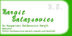 margit balazsovics business card