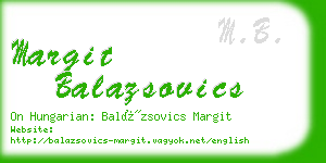 margit balazsovics business card